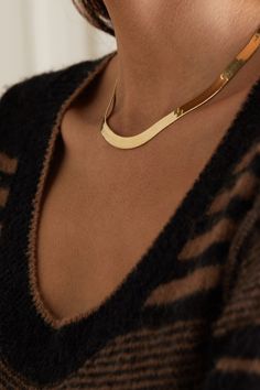 Gold Herringbone XL gold vermeil necklace | LOREN STEWART | NET-A-PORTER Silver Necklace For Women, Ear Crawler Earrings, Herringbone Necklace, Luxury Necklace, Chains Necklaces, Fashion Tips For Women, Jewelry Wedding, Recycled Gold, Snake Chain