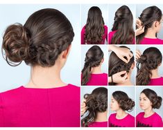 summer hairstyles French Braids Tutorial, Diy Updo, Side Bun Hairstyles, Side Swept Hairstyles, Curly Hair Tutorial, Curly Hair Updo, Up Dos For Medium Hair, Messy Bun Hairstyles