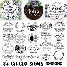 the 25 circle signs are available for purchase on etsyle com, and it is also