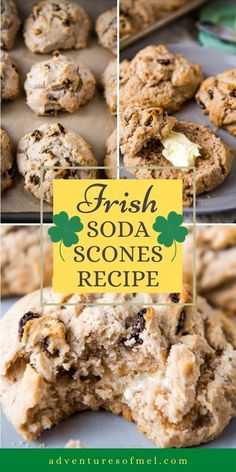 irish soda scones recipe collage