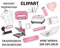 the clipart collection includes different items including laptop, printer and other accessories