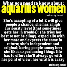 an ad for aquarius women with the caption'what you need to know about aquarius women '