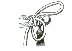 a drawing of a knot tied to a rope