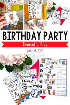 a birthday party with lots of different activities and printables for kids to play