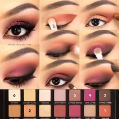 I have to show some love to the @anastasiabeverlyhills Modern Renaissance palette! ❤️ These are some of my favorite eyeshadow colors, so I combined orange and berry for the fun smokey eye in today’s tutorial! To start, I primed my lids and set them with an eyeshadow one shade lighter than my skin tone. 1. With a flat shader brush (this is from the @zoevacosmetics Rose Golden set), I applied Realgar in a winged shape, starting in the outer corner and sweeping it toward the inner corner. I ... Drag Make-up, Makeup Guide, Eye Tutorial, Colorful Eyeshadow