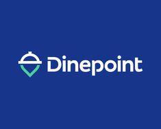 the logo for dineppoint, which has been designed to look like an airplane