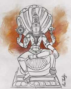 Big Alpona Design Bengali, Pandurang Vitthal Drawing, Shilpa Shastra, God Sketch, Lord Narayana, Sculpture Drawing, Worli Painting, Mandala Sketch, Temple Drawing