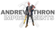 an image of a man with tools in his hands and the words, andrew improvements