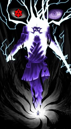 a digital painting of a person surrounded by lightning