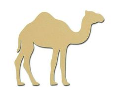 a cutout of a camel on a white background