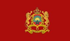 the coat of arms on a red background