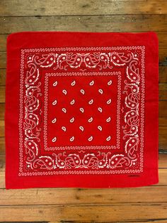 100% cotton Dimensions: 21" x 21" Fitted Cotton Bandana For Summer, Classic Cotton Bandana With Bandana Print, Red Casual Bandana For Summer, Casual Red Bandana For Summer, Trendy White Cotton Bandana, Trendy Cotton Bandana, Traditional Cotton Bandana, Traditional White Cotton Bandana, Red Bandana