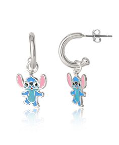 in stock Stitch Ring Disney, Lilo And Stitch Beaded Earrings, Lilo And Stitch Earring, Trendy Nickel-free Blue Hoop Earrings, Stitch Necklace Disney, Disney Earrings, Stitch Jewelry, Cute Stitch, Disney Lilo