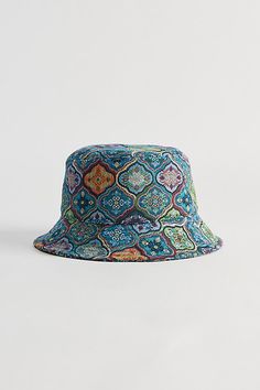 Jacquard bucket hat in a classic silhouette with an allover pattern. Features Jacquard bucket hat Allover pattern Stitched brim Content + Care 100% Cotton Spot clean Imported | Jacquard Bucket Hat in Blue Combo, Men's at Urban Outfitters Urban Outfitters Hats With Adjustable Fit And Short Brim, Urban Outfitters Adjustable Hat With Short Brim, Urban Outfitters Adjustable Short Brim Hat, Urban Outfitters Casual Flat Brim Hat, Mens Bucket Hats, Men's Shoes Accessories, Allover Pattern, Women Men Shoes, Classic Silhouette