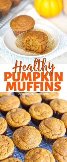 Healthy Pumpkin Muffins, two photo collage with text showing pumpkin muffin recipe and easy pumpkin muffins. Flourless Pumpkin Muffins, Muffin Apple, Healthy Pumpkin Chocolate Chip Muffins, Healthy Pumpkin Muffins, Sugar Free Oatmeal, Mini Chocolate Chip Muffins, Muffins Blueberry, Chocolate Apples, Pumpkin Chocolate Chip Muffins