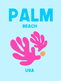 the palm beach logo on a blue background