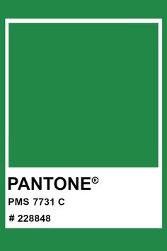 the pantone green color is shown