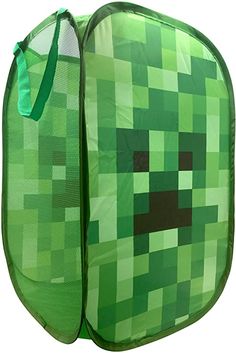 an image of a green minecraft storage bag