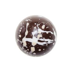 a black and white marble with white sprinkles