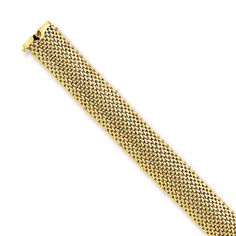 Mesh Bracelet 14K Yellow Gold 7.25 Length Bracelet Combo, Jewelry Advice, Jewelry Education, Alternative Metal, Jared The Galleria Of Jewelry, Mesh Bracelet, Box Clasp, Skagen, Bead Bracelets