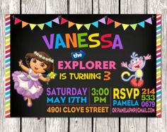 an image of a birthday party with dora the explorer