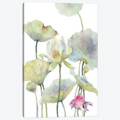 watercolor painting of flowers and leaves on white background