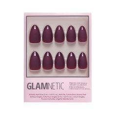 Glamnetic - Press On - Merlot - Short Almond - Nail Extensions at Beyond Polish French Tip Mani, Short Almond Shape, 30 Nails, Nail Tek, French Tip Design, Daisy Nails, Short Almond, Nail Remover, Nail Essentials