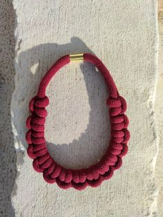 Red rope choker necklace fabric necklace chunky choker rope thick necklace bohemian necklace ethnic choker chunky necklace macrame choker Macrame Choker, Necklace Fabric, Necklace Macrame, Thick Necklace, Boho Jewels, Chunky Choker, Mandala Necklace, Rope Jewelry, Red Rope