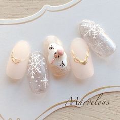 Nail Art Noel, Pretty Nail Designs, Nail Art Designs Diy, Christmas Nails Acrylic, Winter Nail Art, Christmas Nail Designs