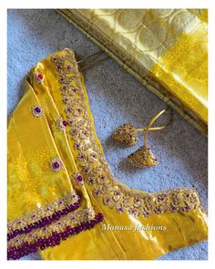 Gold Blouse Designs