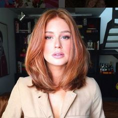 Trending Hair Colors 2023, Textured Shoulder Length Hair Messy Lob, Very Long Bob, Trendy We Fryzurach, Natural Red Hair, Bob Hair, Long Bob Hairstyles, Red Hair Color, Long Bob