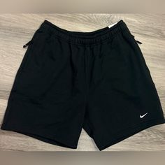 Nike Shorts Black Color Size Medium Is New To Wear This Summer Black Cotton Athletic Shorts With Built-in Shorts, Sporty Black Short Bottoms, Black Relaxed Fit Cotton Athletic Shorts, Black Cotton Bottoms With Built-in Shorts, Nike Relaxed Fit Shorts For Streetwear, Black Relaxed Fit Athletic Shorts For Streetwear, Black Athleisure Shorts With Pockets, Casual Black Cotton Athletic Shorts, Black Cotton Bermuda Shorts