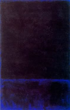 an abstract painting with blue and black colors