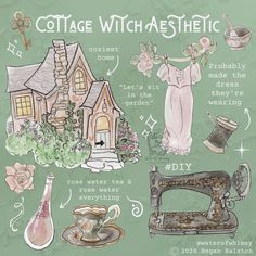 Cottage Witch Aesthetic, Whimsy Art, Witchcraft Spell Books, Baby Witch, Modern Witch