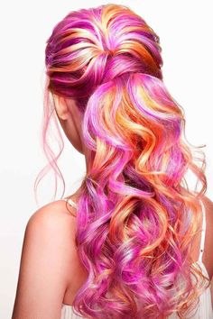 Summer 23 Hair, Pretty Haircut, Wig Color Ideas, Sweet Hairstyles, Colorful Hairstyles, Cotton Candy Hair, Hourglass Fashion, Creative Hair Color, Multi Colored Hair