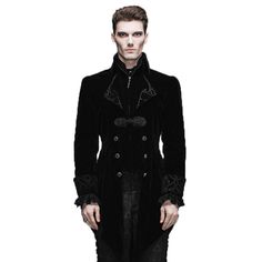 Steampunk Coat, Black Coat Men, Gothic Coat, Long Coat Men, Gothic Jackets, Gothic Men, Unique Jackets, Mens Black Jacket