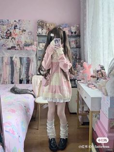 Not my photo #cuteness #cutehairstyle #cuteoutfitsforschool #cutecore #kawaii #kawaiilifestyle #kawaiicore #kawaiistationery #aesthetic #aestheticoutfit #aestheticstyle #aestheticphotos #outfits #outfitoftheday #outfitidea #skirt #legwarmers #kawaiiroomdecor #poster #like #follow #save Cute Outfits Cutecore, Kawaii Wardrobe Closet, Kawaiicore Roblox Outfit, Kawaiikei Fashion, Cute Core Outfit Kawaii, Kawaiicore Clothes, Kawaii Core Outfit, Cute Core Outfit, Kawaiicore Fashion