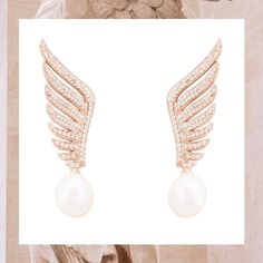 Angel wings symbolize angels who symbolize protection, purity, courage, love harmony, and protection. #Latelita #Independentdesigner⁠ ⁠ ⁠ ⁠ #Jewellery #Jewelleryaddict #Britishdesigner #Gemstonejewellery #Statementearrings #Giftideas #Rosegold ⁠#Angelwings #pearls #Bridaljewellery ⁠ ⁠ ⁠ Bridal Jewelry, Gemstone Jewelry, Pearl Necklace