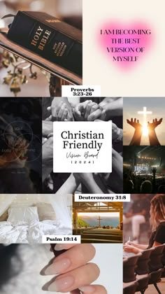 a collage of photos with the words christian friendly