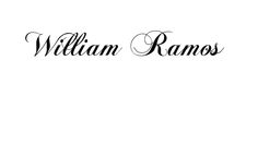 the words william rams are black and white