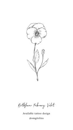 a black and white drawing of a flower with the words,'birthday for mommy violet '