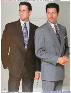 90s Suits Mens, 1998 Mens Fashion, Suit 80s Men, 1980 Suit Men, 1990s Mens Fashion, 1997 Fashion Catalog Men, 90s Men Fashion, 2000s Men, 90s Men