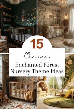 a collage of photos with baby's nursery themes