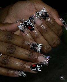 Cute Acrylic Nail Designs, Short Square Acrylic Nails, Exotic Nails, Long Acrylic Nails Coffin