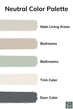 neutral color palette for the living room, bedroom and dining area with different colors on each side