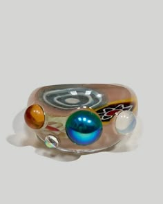 Aurora Ring Beige – KARO KORU Karo Koru, Aurora Ring, Background Style, Glass Ring, Midnight Sun, Resin Ring, Funky Jewelry, Upcycled Jewelry, Jewelry Lookbook