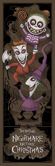 the nightmare before christmas poster from disney's animated movie, it looks like they have been