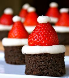 an instagram page with some cupcakes decorated like santa hats