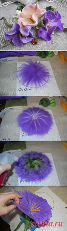 the process of painting flowers with acrylic paint