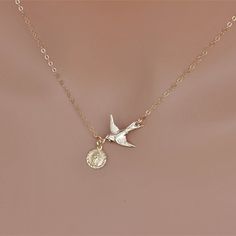 "Dove Bird Necklace wt virgin mary . This necklace express for love and friendship -All metal components onto 14k gold fill. -It could be sterling silver as well. IF you need 1\" extender(as video please leave a note at seller massage box) . ★ This beautiful necklace consists of, -14k Gold Fill Dove Pendent, -14k Gold Fill cable chain with spring claw, -14k circle medallion charm, -Come up with beautiful ribbon gift box. -One set of Care instruction package. MORE BIRDS NECKLACE https://www.etsy. Dainty Charm Necklaces With Miraculous Medal For Gifts, Dainty Charm Necklaces With Miraculous Medal As Gift, Dainty Miraculous Medal Charm Necklaces As Gifts, Dainty Miraculous Medal Charm Necklace As Gift, Confirmation Sponsor Gifts, Confirmation Sponsor, Confirmation Necklace, Guadalupe Necklace, Communion Gifts Girl